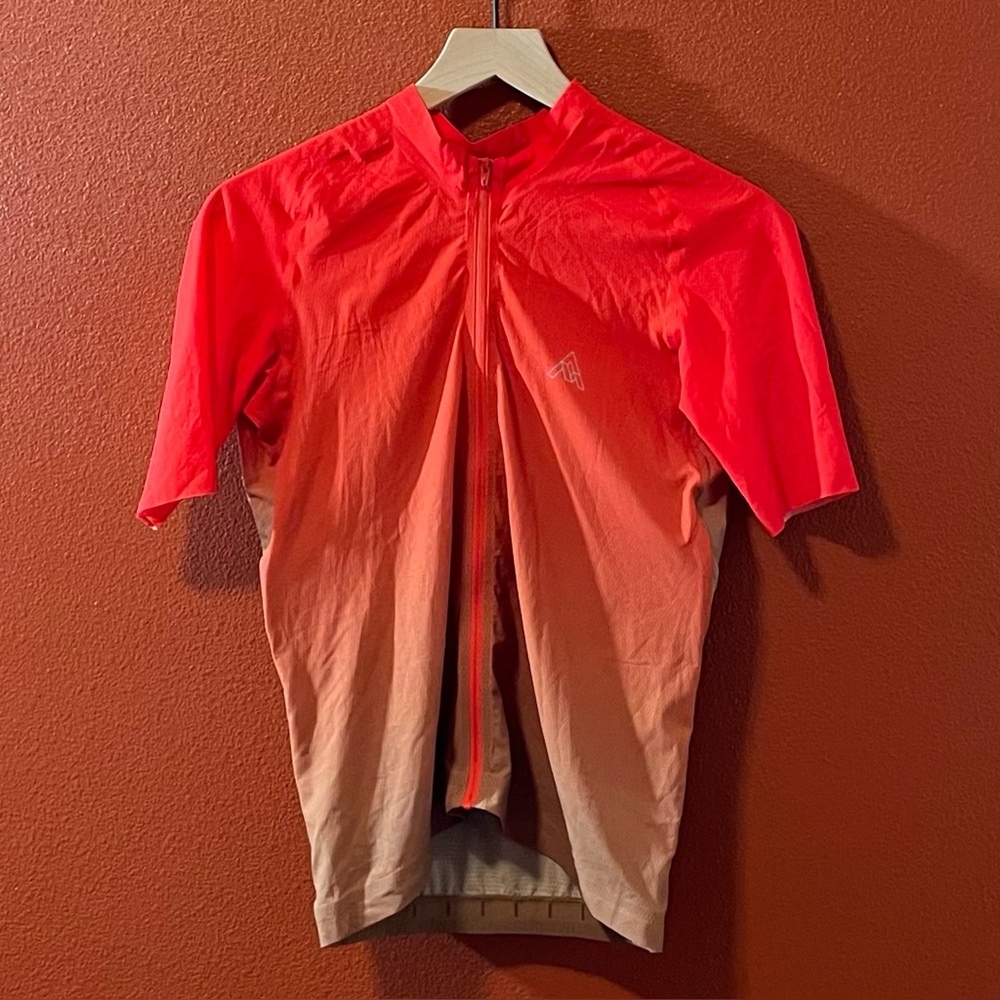 7Mesh Men’s Skyline Jersey Lightweight‎ Red & Brown Ombré Full Zip Cycling Shirt